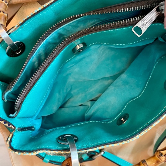 Patricia Nash Italian Fine Weave Multi Weave Aqua Bag UNUSED - Picture 7 of 10